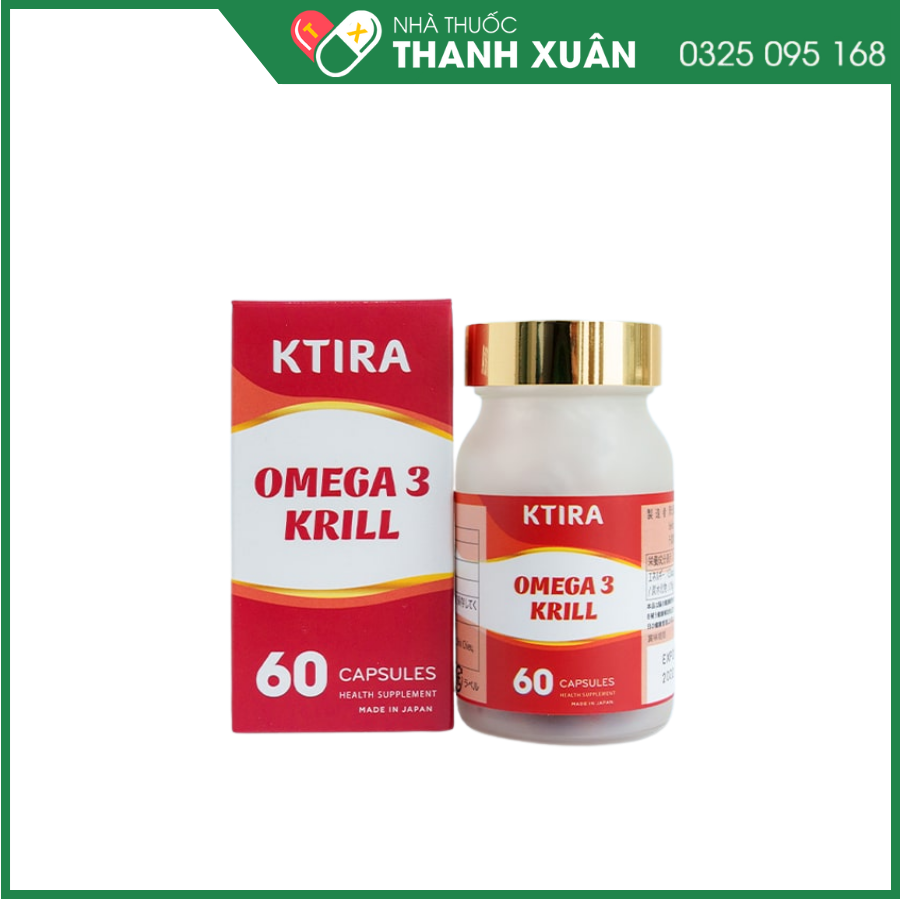 Viên uống Ktira Omega 3 Krill- Giúp bổ sung DHA, EPA cho cơ thể
